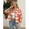 imageZeagoo Flannels for Women Cropped Shacket Jacket Fashion Plaid Button Down Shirt 2025 Fall Coat TopsZgw179
