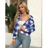 imageZeagoo Flannels for Women Cropped Shacket Jacket Fashion Plaid Button Down Shirt 2025 Fall Coat TopsZgw180