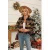 imageZeagoo Flannels for Women Cropped Shacket Jacket Fashion Plaid Button Down Shirt 2025 Fall Coat TopsZgw23