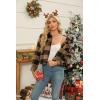 imageZeagoo Flannels for Women Cropped Shacket Jacket Fashion Plaid Button Down Shirt 2025 Fall Coat TopsZgw23