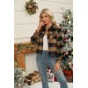 imageZeagoo Flannels for Women Cropped Shacket Jacket Fashion Plaid Button Down Shirt 2025 Fall Coat TopsZgw23