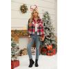 imageZeagoo Flannels for Women Cropped Shacket Jacket Fashion Plaid Button Down Shirt 2025 Fall Coat TopsZgz545