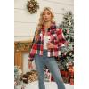 imageZeagoo Flannels for Women Cropped Shacket Jacket Fashion Plaid Button Down Shirt 2025 Fall Coat TopsZgz545