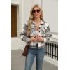 imageZeagoo Flannels for Women Cropped Shacket Jacket Fashion Plaid Button Down Shirt 2025 Fall Coat TopsZgz801