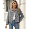 imageZeagoo Flannels for Women Cropped Shacket Jacket Fashion Plaid Button Down Shirt 2025 Fall Coat TopsZjh275