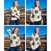 imageZeagoo Sweaters for Women 2025 Fashion Trendy Long Sleeve Turtleneck Pullover Lantern Knit Sweater TopsApricotflower