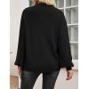 imageZeagoo Sweaters for Women 2025 Fashion Trendy Long Sleeve Turtleneck Pullover Lantern Knit Sweater TopsBlack