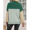 imageZeagoo Sweaters for Women 2025 Fashion Trendy Long Sleeve Turtleneck Pullover Lantern Knit Sweater TopsBlue Green