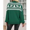 imageZeagoo Sweaters for Women 2025 Fashion Trendy Long Sleeve Turtleneck Pullover Lantern Knit Sweater TopsChristmas Green