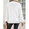 imageZeagoo Sweaters for Women 2025 Fashion Trendy Long Sleeve Turtleneck Pullover Lantern Knit Sweater TopsChristmas White