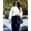 imageZeagoo Sweaters for Women 2025 Fashion Trendy Long Sleeve Turtleneck Pullover Lantern Knit Sweater TopsCream