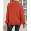 imageZeagoo Sweaters for Women 2025 Fashion Trendy Long Sleeve Turtleneck Pullover Lantern Knit Sweater TopsOrange