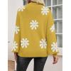 imageZeagoo Sweaters for Women 2025 Fashion Trendy Long Sleeve Turtleneck Pullover Lantern Knit Sweater TopsYellowflower