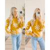 imageZeagoo Sweaters for Women 2025 Fashion Trendy Long Sleeve Turtleneck Pullover Lantern Knit Sweater TopsYellowflower