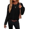imageZeagoo Sweaters for Women Fall Outfits Trendy 2024 Long Sleeve Crew Neck Knit Pullover Sweater TopsBsolid Black Long Sleeve