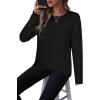 imageZeagoo Sweaters for Women Fall Outfits Trendy 2024 Long Sleeve Crew Neck Knit Pullover Sweater TopsBsolid Black Long Sleeve