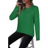 imageZeagoo Sweaters for Women Fall Outfits Trendy 2024 Long Sleeve Crew Neck Knit Pullover Sweater TopsBsolid Green Long Sleeve