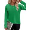 imageZeagoo Sweaters for Women Fall Outfits Trendy 2024 Long Sleeve Crew Neck Knit Pullover Sweater TopsBsolid Green Long Sleeve