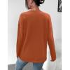 imageZeagoo Sweaters for Women Fall Outfits Trendy 2024 Long Sleeve Crew Neck Knit Pullover Sweater TopsBsolid Orange Long Sleeve