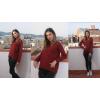 imageZeagoo Sweaters for Women Fall Outfits Trendy 2024 Long Sleeve Crew Neck Knit Pullover Sweater TopsBsolid Red Long Sleeve