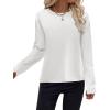 imageZeagoo Sweaters for Women Fall Outfits Trendy 2024 Long Sleeve Crew Neck Knit Pullover Sweater TopsBsolid White Long Sleeve