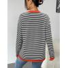 imageZeagoo Sweaters for Women Fall Outfits Trendy 2024 Long Sleeve Crew Neck Knit Pullover Sweater TopsBstriped Black