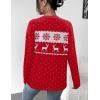 imageZeagoo Sweaters for Women Fall Outfits Trendy 2024 Long Sleeve Crew Neck Knit Pullover Sweater TopsChristmas Red