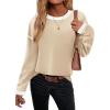 imageZeagoo Sweaters for Women Fall Outfits Trendy 2024 Long Sleeve Crew Neck Knit Pullover Sweater TopsColor Block 1 Long Sleeve
