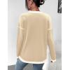 imageZeagoo Sweaters for Women Fall Outfits Trendy 2024 Long Sleeve Crew Neck Knit Pullover Sweater TopsColor Block 1 Long Sleeve