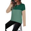 imageZeagoo Sweaters for Women Fall Outfits Trendy 2024 Long Sleeve Crew Neck Knit Pullover Sweater TopsColor Block 3 Green