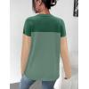 imageZeagoo Sweaters for Women Fall Outfits Trendy 2024 Long Sleeve Crew Neck Knit Pullover Sweater TopsColor Block 3 Green