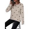 imageZeagoo Sweaters for Women Fall Outfits Trendy 2024 Long Sleeve Crew Neck Knit Pullover Sweater TopsDot Black