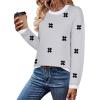 imageZeagoo Sweaters for Women Fall Outfits Trendy 2024 Long Sleeve Crew Neck Knit Pullover Sweater TopsFloral Black