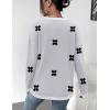 imageZeagoo Sweaters for Women Fall Outfits Trendy 2024 Long Sleeve Crew Neck Knit Pullover Sweater TopsFloral Black
