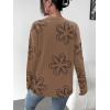 imageZeagoo Sweaters for Women Fall Outfits Trendy 2024 Long Sleeve Crew Neck Knit Pullover Sweater TopsPrinted Khaki