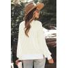 imageZeagoo Women 2024 Winter Oversized Sweater Crew Neck Long Sleeve Color Block Pullover Rib Knit Blouse Tops XS2XLAll White