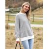 imageZeagoo Women 2024 Winter Oversized Sweater Crew Neck Long Sleeve Color Block Pullover Rib Knit Blouse Tops XS2XLBlack