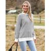 imageZeagoo Women 2024 Winter Oversized Sweater Crew Neck Long Sleeve Color Block Pullover Rib Knit Blouse Tops XS2XLBlack
