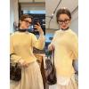 imageZeagoo Women 2024 Winter Oversized Sweater Crew Neck Long Sleeve Color Block Pullover Rib Knit Blouse Tops XS2XLKhaki