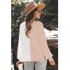 imageZeagoo Women 2024 Winter Oversized Sweater Crew Neck Long Sleeve Color Block Pullover Rib Knit Blouse Tops XS2XLKhaki Gray