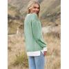 imageZeagoo Women 2024 Winter Oversized Sweater Crew Neck Long Sleeve Color Block Pullover Rib Knit Blouse Tops XS2XLLight Green