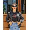 imageZeagoo Womens Bomber Jacket Casual Coat Zip Up Outerwear Windbreaker with Pockets SXXLBlack