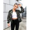 imageZeagoo Womens Bomber Jacket Casual Coat Zip Up Outerwear Windbreaker with Pockets SXXLCamouflage Green