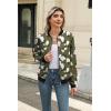 imageZeagoo Womens Bomber Jacket Casual Coat Zip Up Outerwear Windbreaker with Pockets SXXLFlower 2