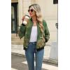 imageZeagoo Womens Bomber Jacket Casual Coat Zip Up Outerwear Windbreaker with Pockets SXXLGreen Print