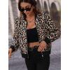imageZeagoo Womens Bomber Jacket Casual Coat Zip Up Outerwear Windbreaker with Pockets SXXLLeopard Print