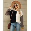 imageZeagoo Womens Striped Oversized Sweater 2024 Crew Neck Long Sleeve Knitted Color Block Casual Loose Pullover TopBlackbeige