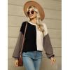 imageZeagoo Womens Striped Oversized Sweater 2024 Crew Neck Long Sleeve Knitted Color Block Casual Loose Pullover TopBlackbeige