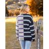 imageZeagoo Womens Striped Oversized Sweater 2024 Crew Neck Long Sleeve Knitted Color Block Casual Loose Pullover TopNavypurple Stripe