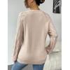 imageZeagoo Womens Sweaters 2024 Long Sleeve Crew Neck Lightweight Pullover Knitted Fall Fashion TopsApricot